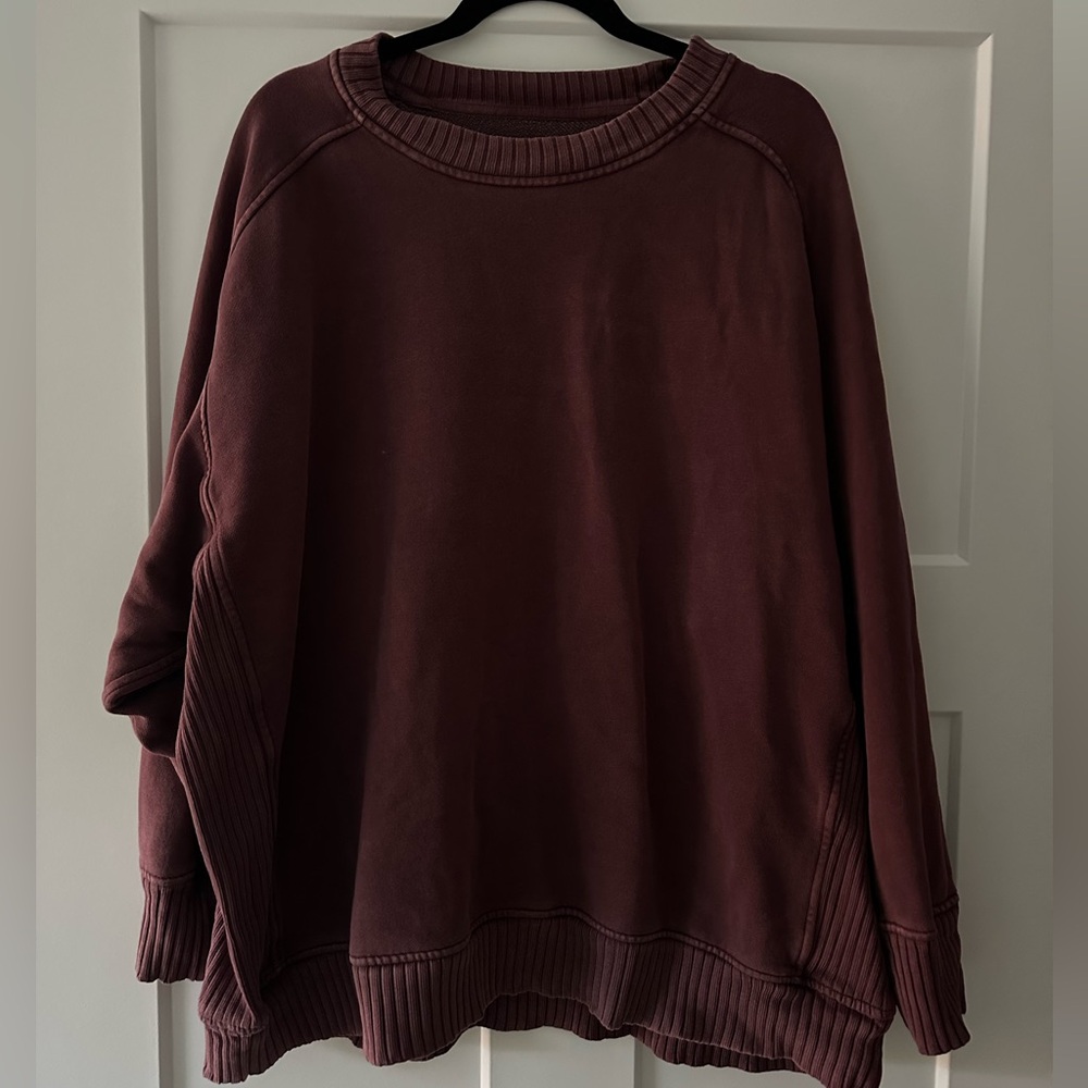 Aerie Down to earth crew sweatshirt Size XL royal berry